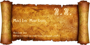 Malle Martos névjegykártya